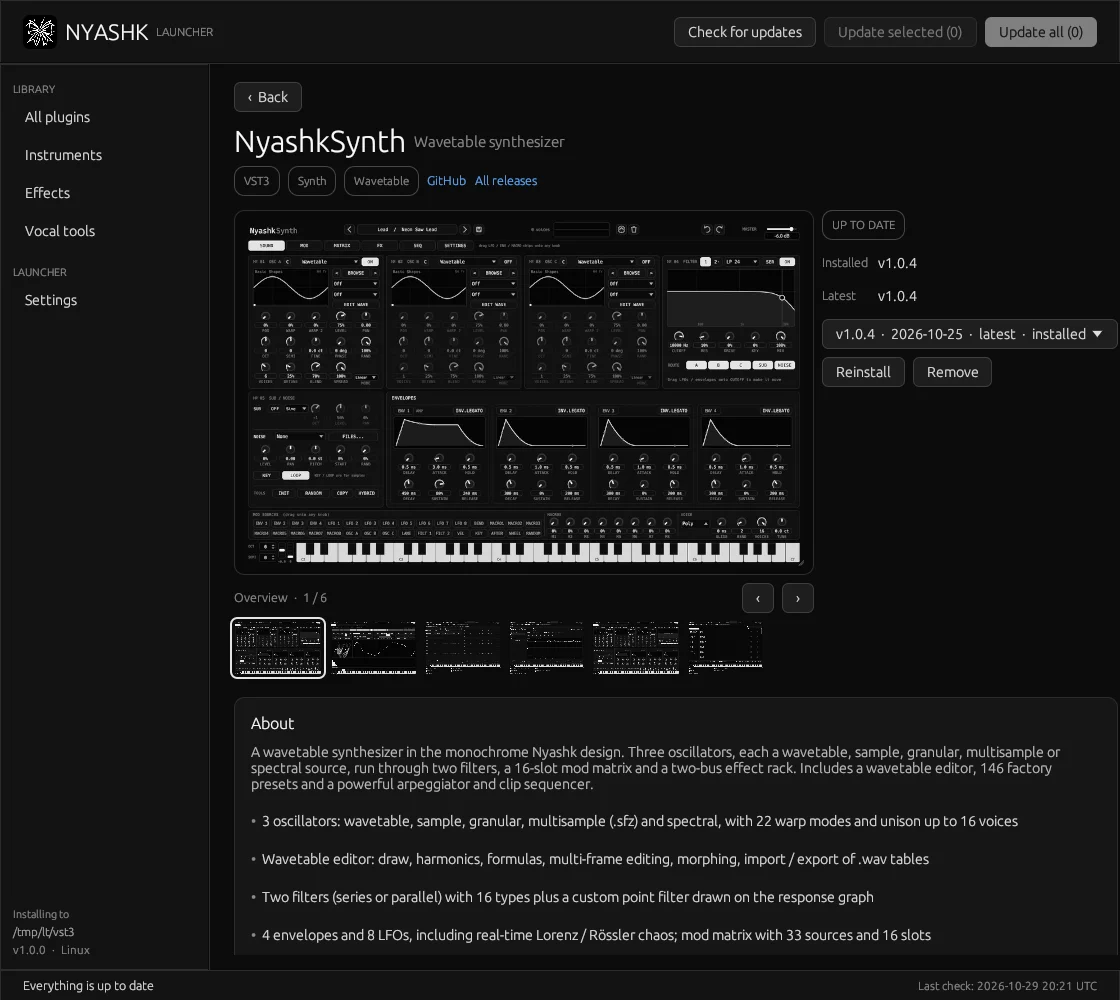 Plugin page